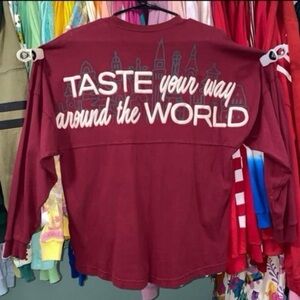 Disney parks taste your way around the world food & wine spirit jersey XS